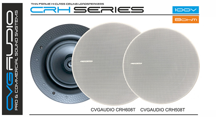 Встраиваемые в потолок высококачественные двухполосные акустические системы серии CRH series