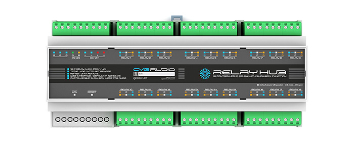 CVGAUDIO RELAY HUB - 18-ти канальное программируемое и управляемое IP реле